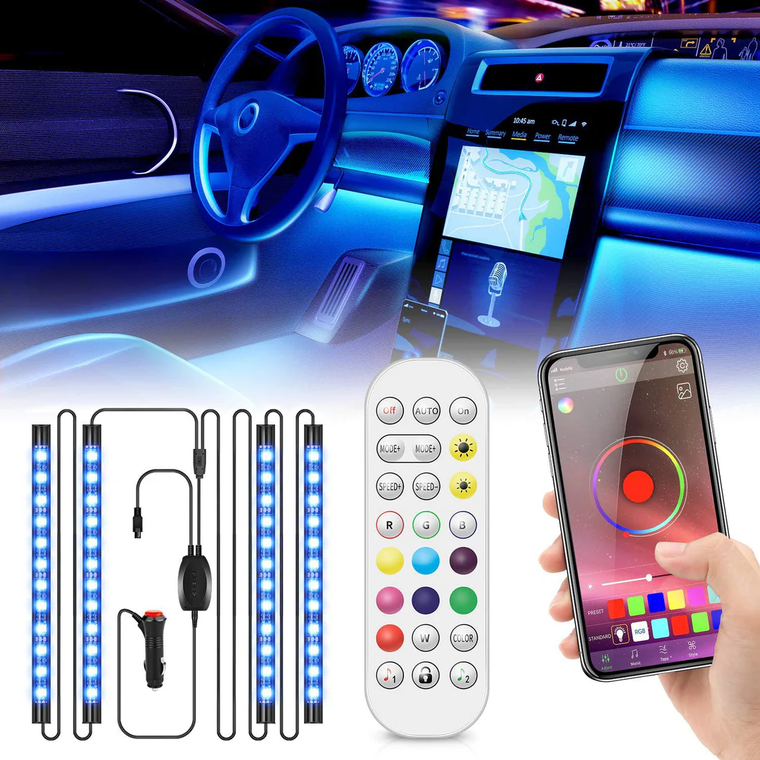 CAR INTERIOR LIGHTS 4PCS 48 LED CAR FLOOR