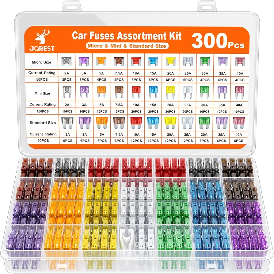JOREST 300Pcs Car Fuse Assortment Kit